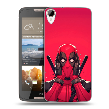 Силиконовый чехол на HTC Desire 828 с принтом Дедпул Deadpool