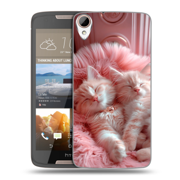 Силиконовый чехол на HTC Desire 828 с принтом котята котики Силиконовый чехол на HTC Desire 828 с принтом котята котики