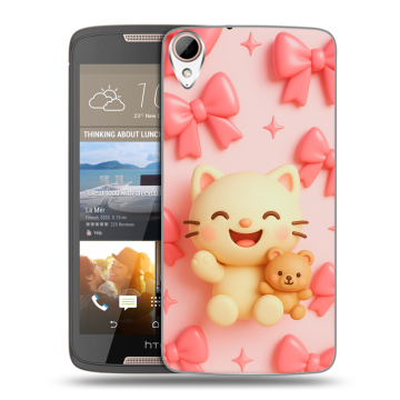 Силиконовый чехол на HTC Desire 828 с принтом для девочек