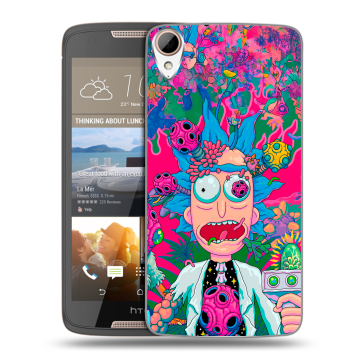 Силиконовый чехол на HTC Desire 828 с принтом Рик и Морти Rick Morty