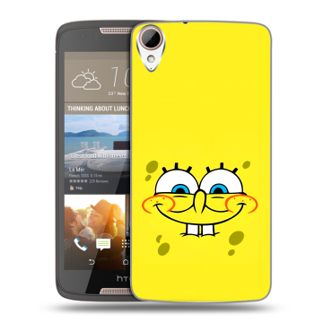 Силиконовый чехол на HTC Desire 828 с принтом спанчбоб спанч боб