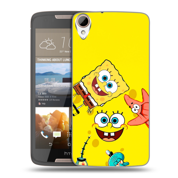 Силиконовый чехол на HTC Desire 828 с принтом Спанч боб Спанчбоб