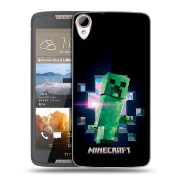 Силиконовый чехол на HTC Desire 828 с принтом Майнкрафт Minecraft