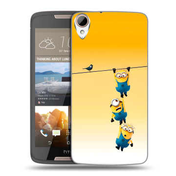 Силиконовый чехол на HTC Desire 828 с принтом Миньоны