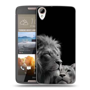 Силиконовый чехол на HTC Desire 828 с принтом Лев кошки Силиконовый чехол на HTC Desire 828 с принтом Лев кошки