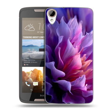 Силиконовый чехол на HTC Desire 828 с принтом женский цветы