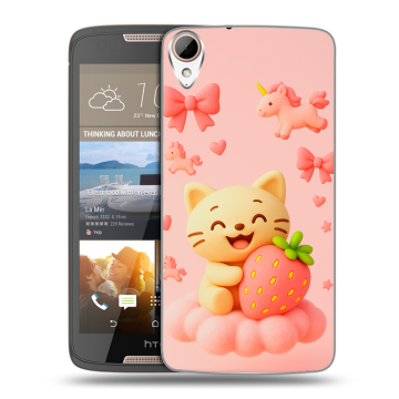 Силиконовый чехол на HTC Desire 828 с принтом для девочек