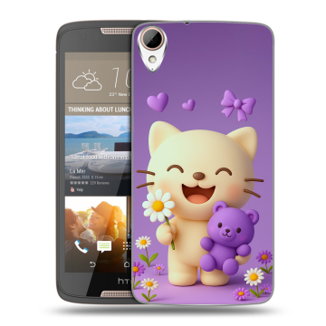Силиконовый чехол на HTC Desire 828 с принтом для девочек