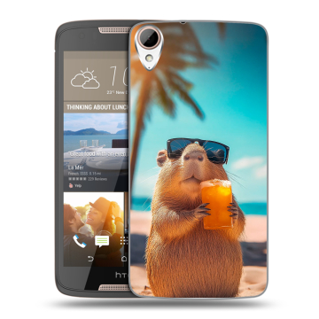 Силиконовый чехол на HTC Desire 828 с принтом Капибара