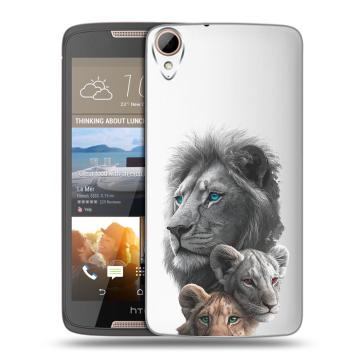 Силиконовый чехол на HTC Desire 828 с принтом Львы Силиконовый чехол на HTC Desire 828 с принтом Львы