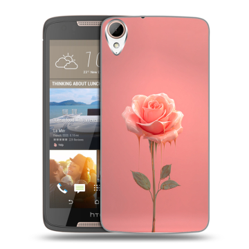 Силиконовый чехол на HTC Desire 828 с принтом Розовая роза Силиконовый чехол на HTC Desire 828 с принтом Розовая роза