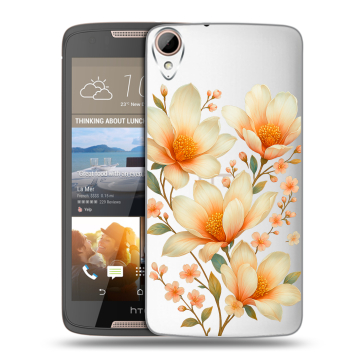 Силиконовый чехол на HTC Desire 828 с принтом Цветы Силиконовый чехол на HTC Desire 828 с принтом Цветы