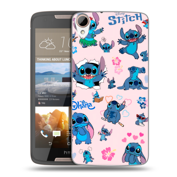 Силиконовый чехол на HTC Desire 828 с принтом Лило и Стич