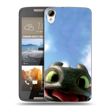 Силиконовый чехол на HTC Desire 828 с принтом Как приручить дракона