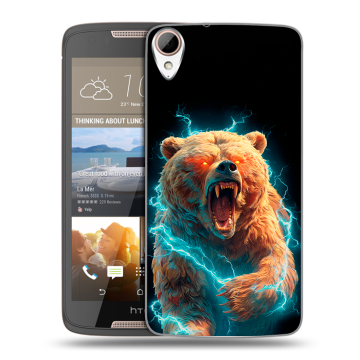 Силиконовый чехол на HTC Desire 828 с принтом Медведь Силиконовый чехол на HTC Desire 828 с принтом Медведь
