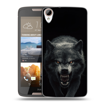 Силиконовый чехол на HTC Desire 828 с принтом Волк
