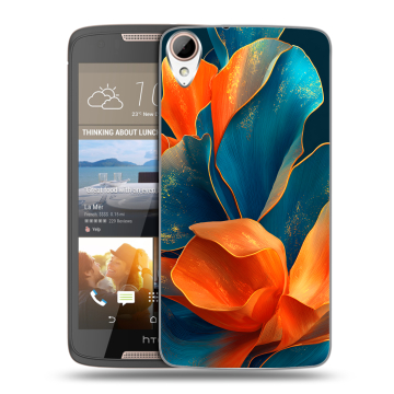 Силиконовый чехол на HTC Desire 828 с принтом Цветы Силиконовый чехол на HTC Desire 828 с принтом Цветы