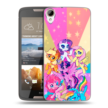 Силиконовый чехол на HTC Desire 828 с принтом My little pony Дружба чудо