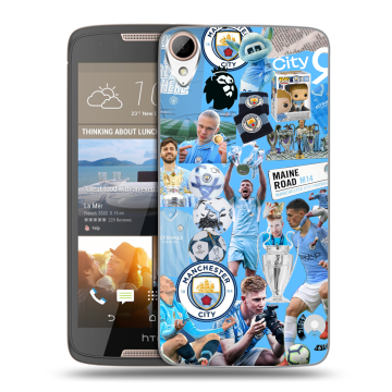 Силиконовый чехол на HTC Desire 828 с принтом Man City Манчестер Сити Силиконовый чехол на HTC Desire 828 с принтом Man City Манчестер Сити