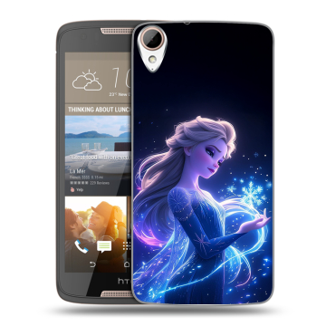 Силиконовый чехол на HTC Desire 828 с принтом Холодное сердце Frozen