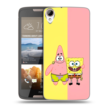 Силиконовый чехол на HTC Desire 828 с принтом Спанч боб Спанчбоб