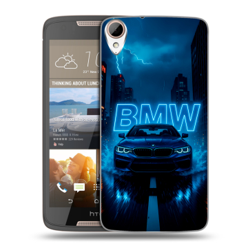 Силиконовый чехол на HTC Desire 828 с принтом BMW БМВ
