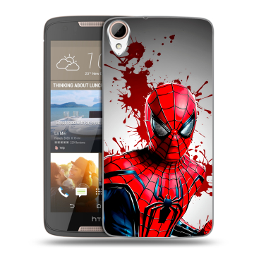 Силиконовый чехол на HTC Desire 828 с принтом Spiderman Человек паук
