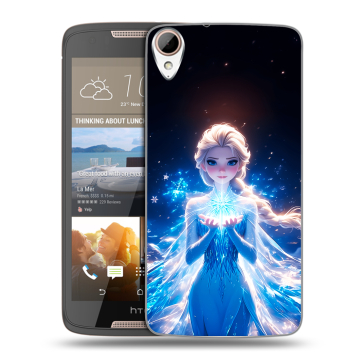 Силиконовый чехол на HTC Desire 828 с принтом Холодное сердце Frozen