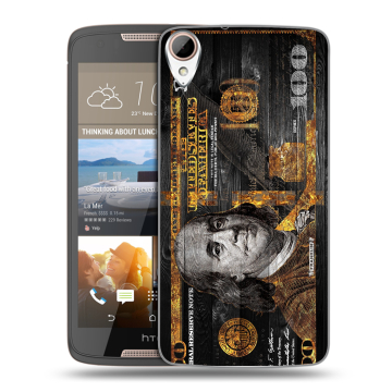 Силиконовый чехол на HTC Desire 828 с принтом Доллар деньги