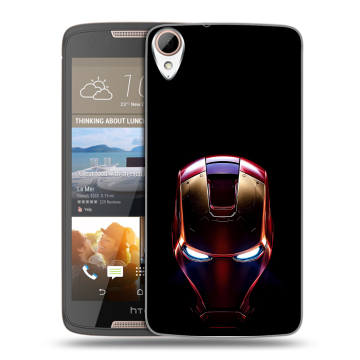 Силиконовый чехол на HTC Desire 828 с принтом IronMan Железный человек