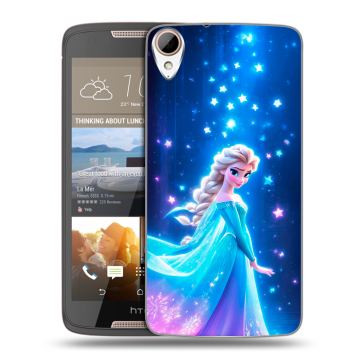 Силиконовый чехол на HTC Desire 828 с принтом Холодное сердце Frozen