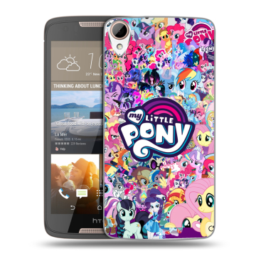 Силиконовый чехол на HTC Desire 828 с принтом My little pony Дружба чудо
