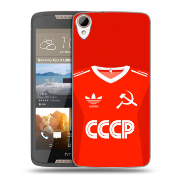 Силиконовый чехол на HTC Desire 828 с принтом Флаг Герб СССР Силиконовый чехол на HTC Desire 828 с принтом Флаг Герб СССР