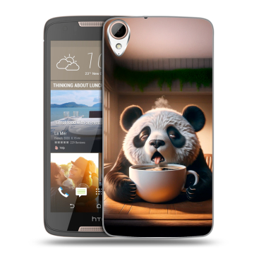 Силиконовый чехол на HTC Desire 828 с принтом смешная панда