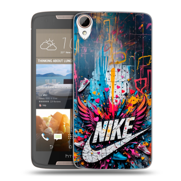 Силиконовый чехол на HTC Desire 828 с принтом Nike Найк