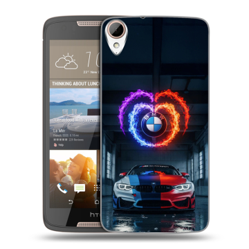 Силиконовый чехол на HTC Desire 828 с принтом BMW БМВ