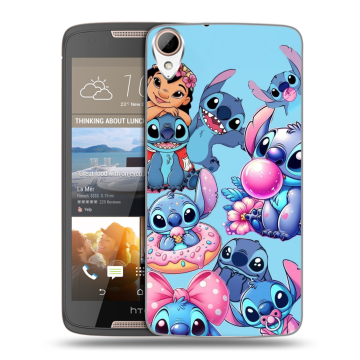 Силиконовый чехол на HTC Desire 828 с принтом Лило и Стич