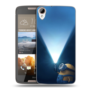 Силиконовый чехол на HTC Desire 828 с принтом Миньоны