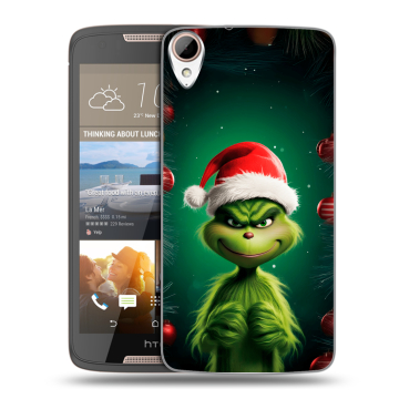 Силиконовый чехол на HTC Desire 828 с принтом Гринч Новый год Рождество Силиконовый чехол на HTC Desire 828 с принтом Гринч Новый год Рождество