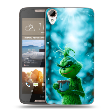 Силиконовый чехол на HTC Desire 828 с принтом Новый год гринч Силиконовый чехол на HTC Desire 828 с принтом Новый год гринч