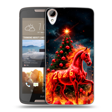 Силиконовый чехол на HTC Desire 828 с принтом Новый год Силиконовый чехол на HTC Desire 828 с принтом Новый год