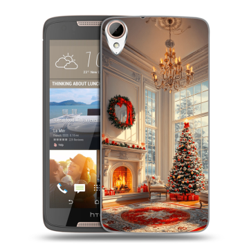 Силиконовый чехол на HTC Desire 828 с принтом Новый год Силиконовый чехол на HTC Desire 828 с принтом Новый год