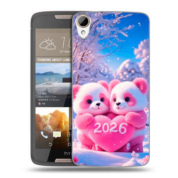Силиконовый чехол на HTC Desire 828 с принтом Новый год Силиконовый чехол на HTC Desire 828 с принтом Новый год