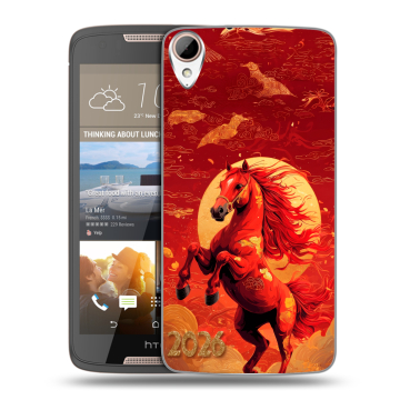Силиконовый чехол на HTC Desire 828 с принтом Новый год Силиконовый чехол на HTC Desire 828 с принтом Новый год