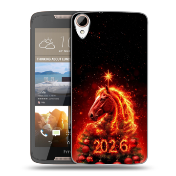Силиконовый чехол на HTC Desire 828 с принтом Новый год Силиконовый чехол на HTC Desire 828 с принтом Новый год