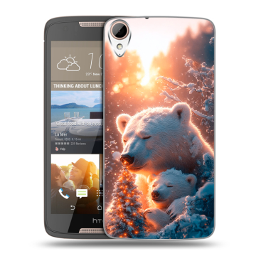Силиконовый чехол на HTC Desire 828 с принтом Новый год Силиконовый чехол на HTC Desire 828 с принтом Новый год
