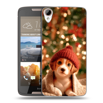 Силиконовый чехол на HTC Desire 828 с принтом Новый год Силиконовый чехол на HTC Desire 828 с принтом Новый год
