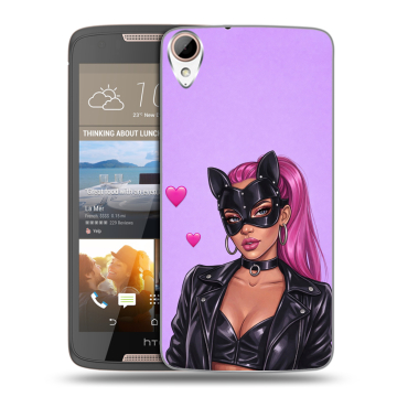 Силиконовый чехол на HTC Desire 828 с принтом женский Силиконовый чехол на HTC Desire 828 с принтом женский