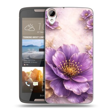 Силиконовый чехол на HTC Desire 828 с принтом женский