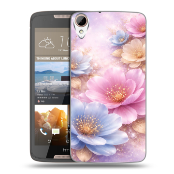 Силиконовый чехол на HTC Desire 828 с принтом женский